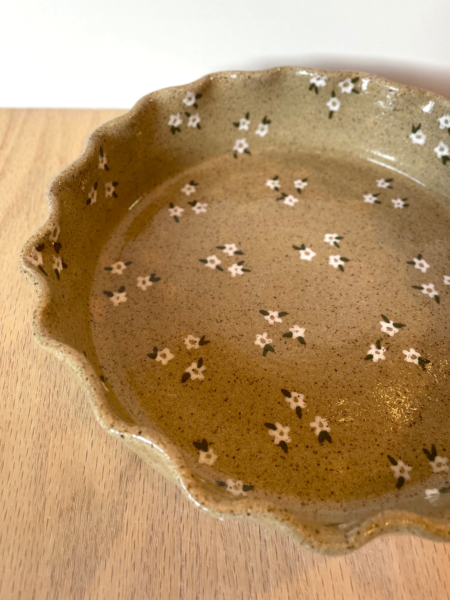 White blossom Pie Plate *PRE-ORDER*