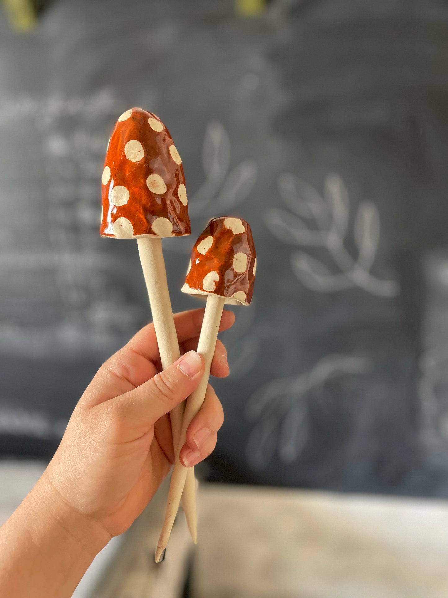 Mushroom Garden Stake- Large