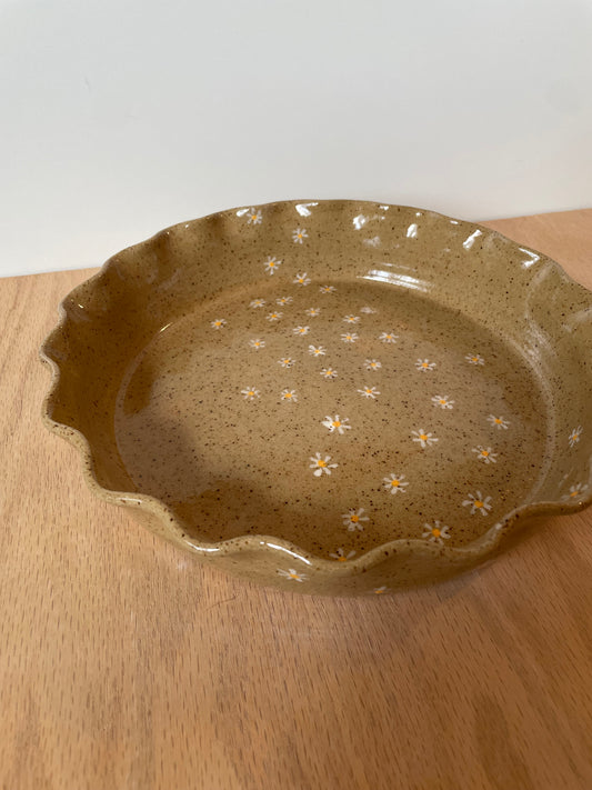 Speckled Scattered Daisies Pie Plate *PRE-ORDER*
