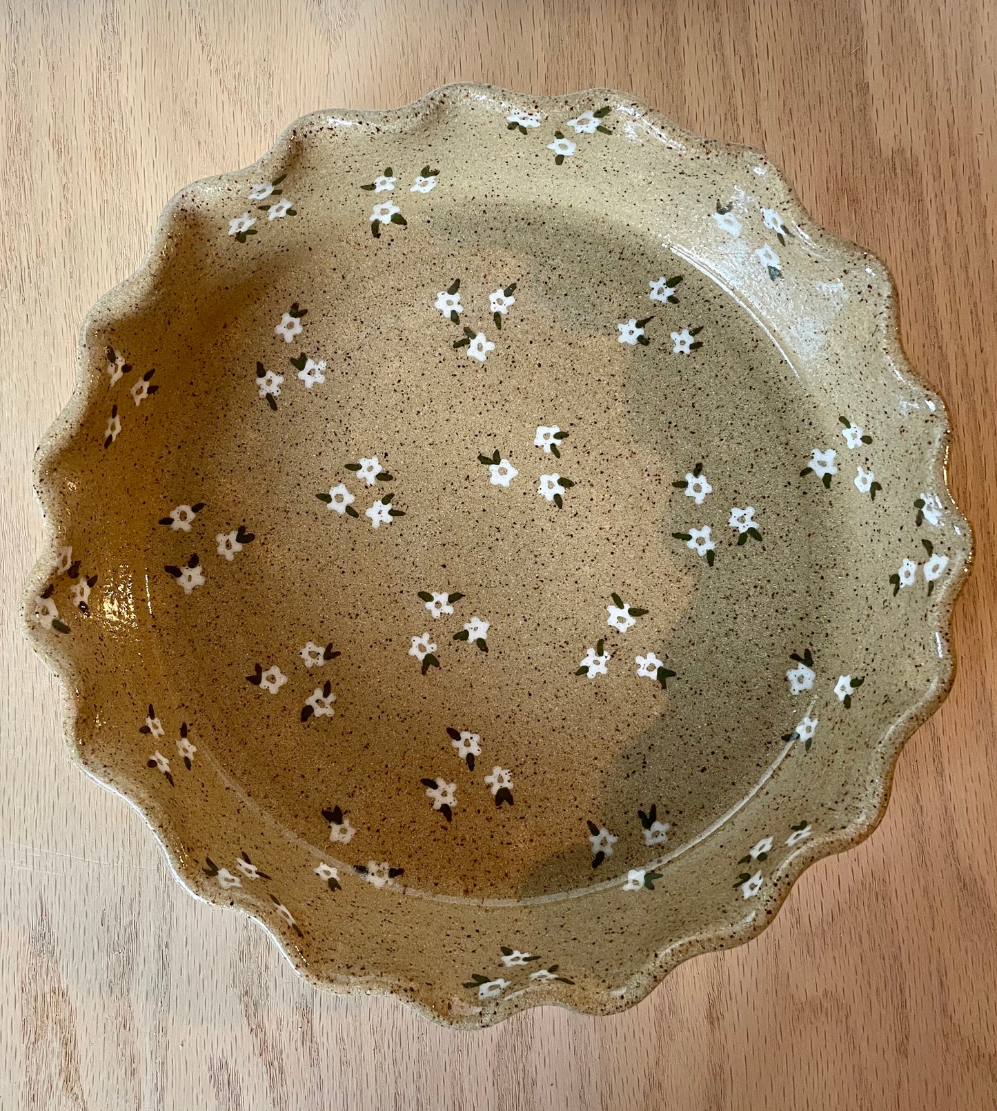 White blossom Pie Plate *PRE-ORDER*