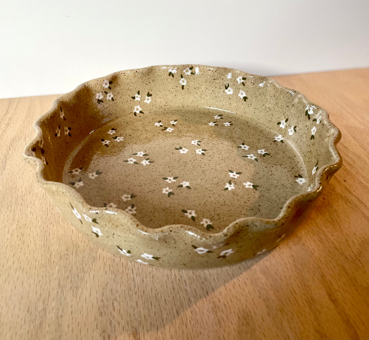 White blossom Pie Plate *PRE-ORDER*